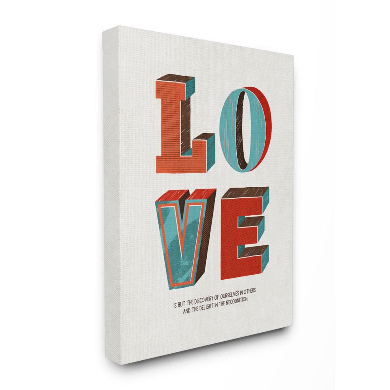 Stupell Industries Love Inspirational Canvas Wall Art